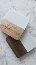 Load image into Gallery viewer, Acacia Wood & Marble Coasters