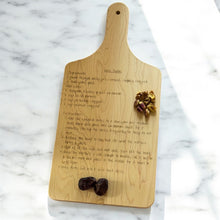 Load image into Gallery viewer, Handwritten Recipe Engraved Maple Board
